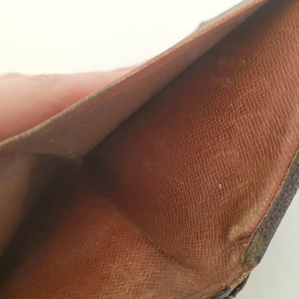 Louis Vuitton Monogram Porte Billets Cartes Credit Wallet Brown AN0920 Vintage - Picture 12 of 12